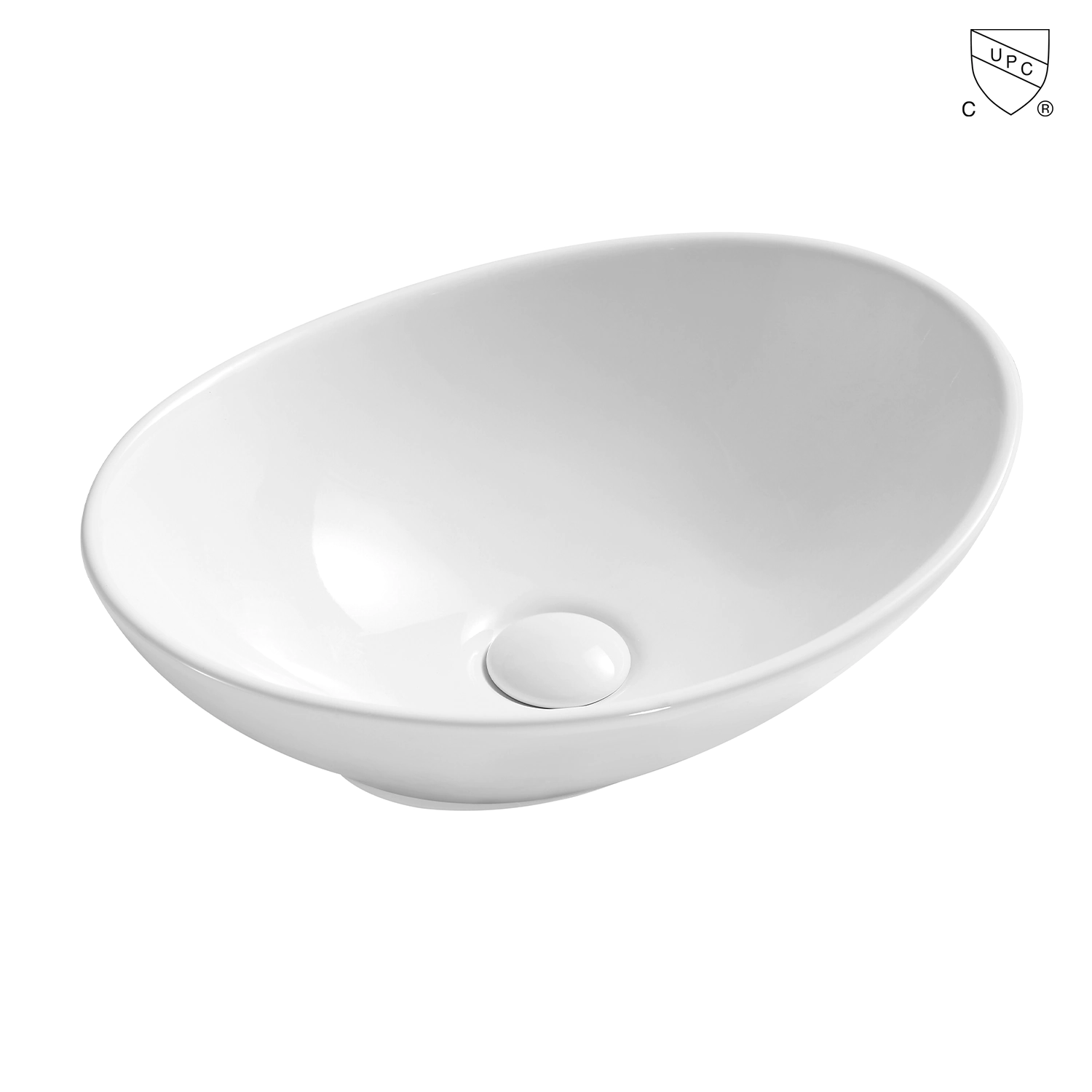 CUPC certified lavatory coutertop vitreous china ceramic oval shape grade-a premium quality vessel sink washbasin MC-2093, by Meilong Ceramics
